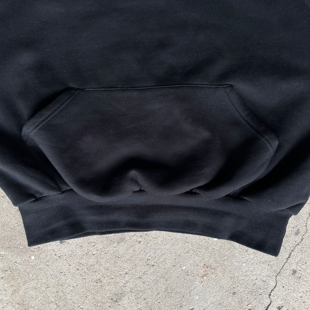 Black Cropped Hoodie