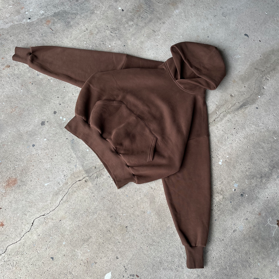 Brown Cropped Hoodie