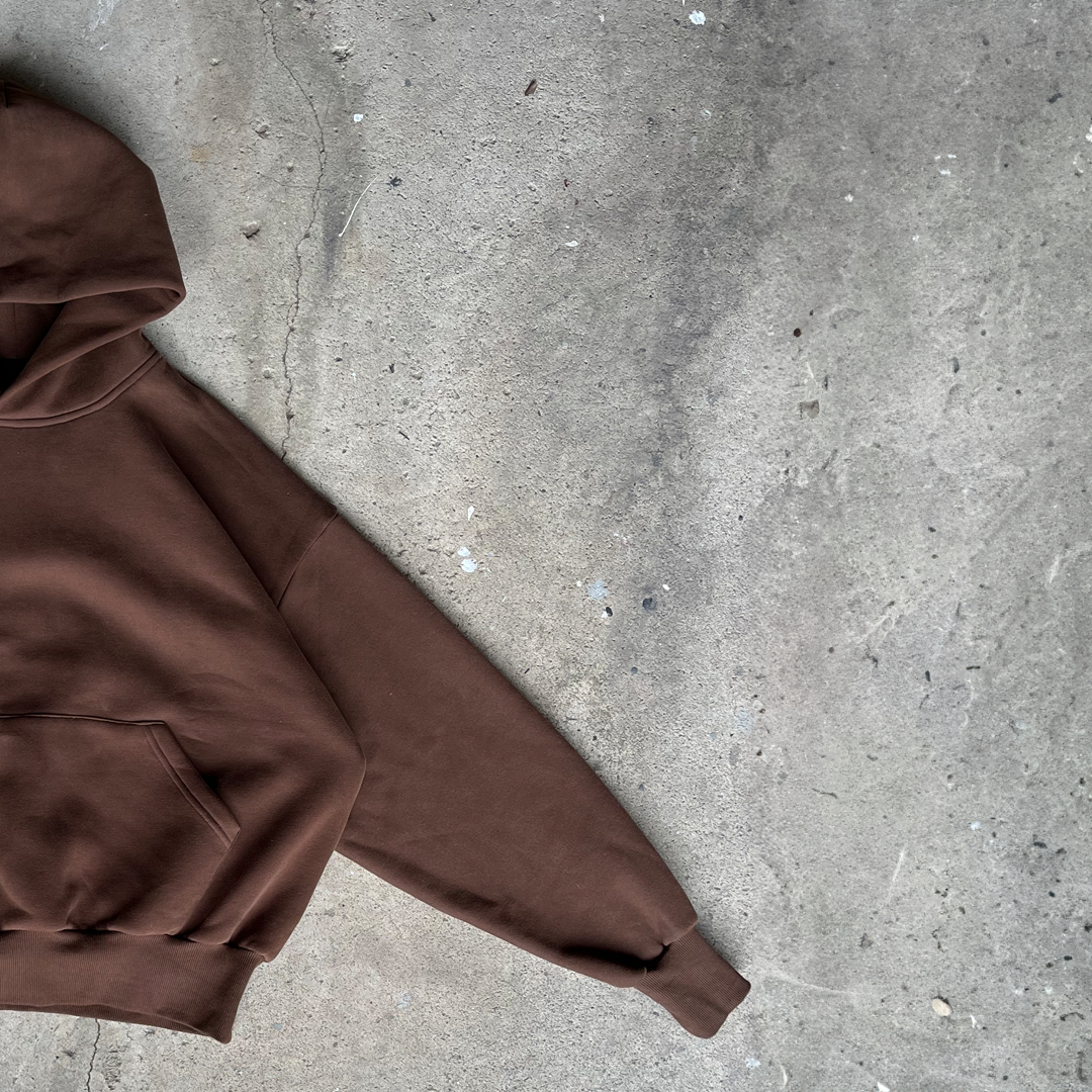 Brown Cropped Hoodie