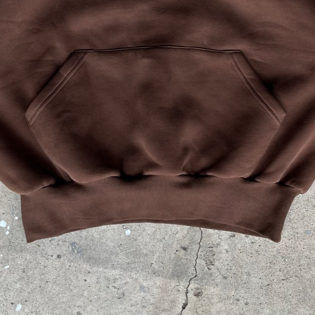 Brown Cropped Hoodie