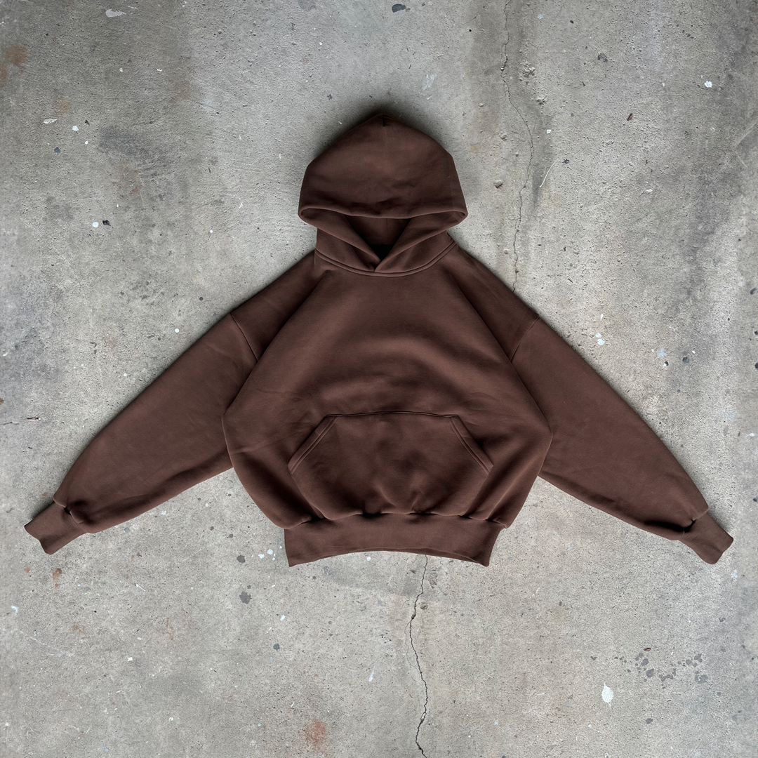 Brown Cropped Hoodie