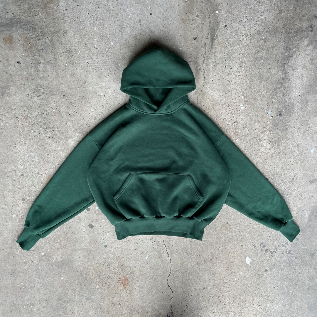 Green Cropped Hoodie