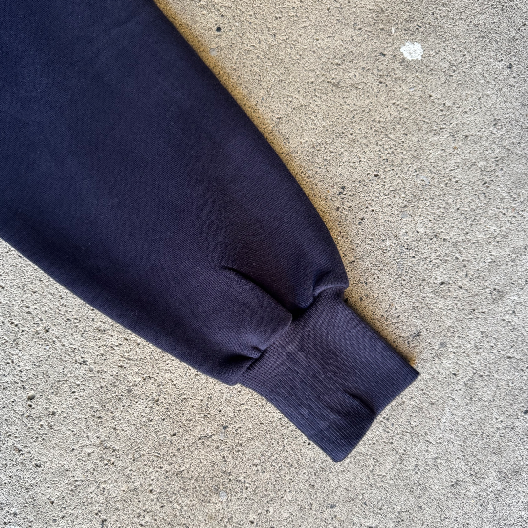 Navy Blue Cropped Hoodie