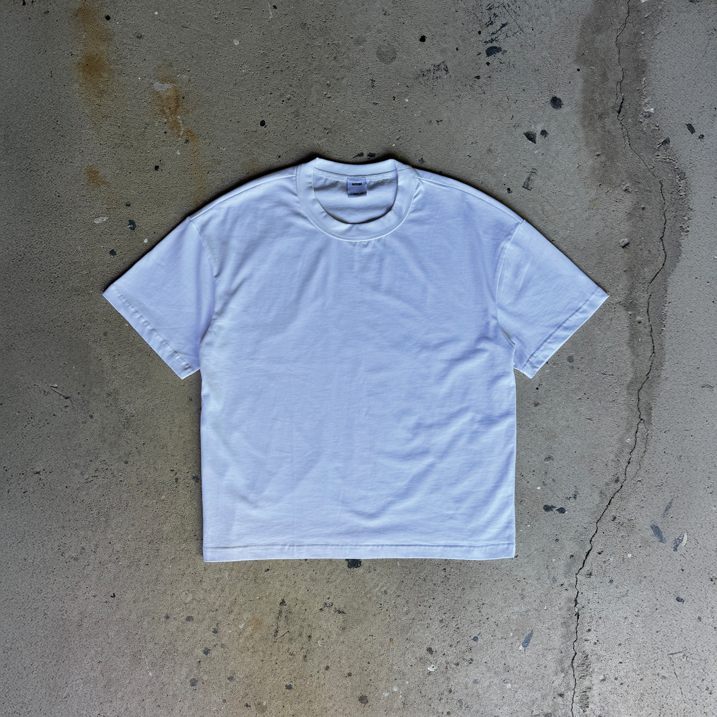 White Cropped Tee