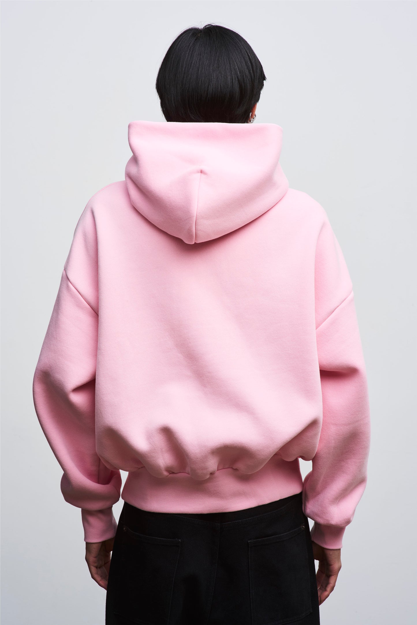 Pink Cropped Hoodie