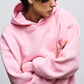 Pink Cropped Hoodie