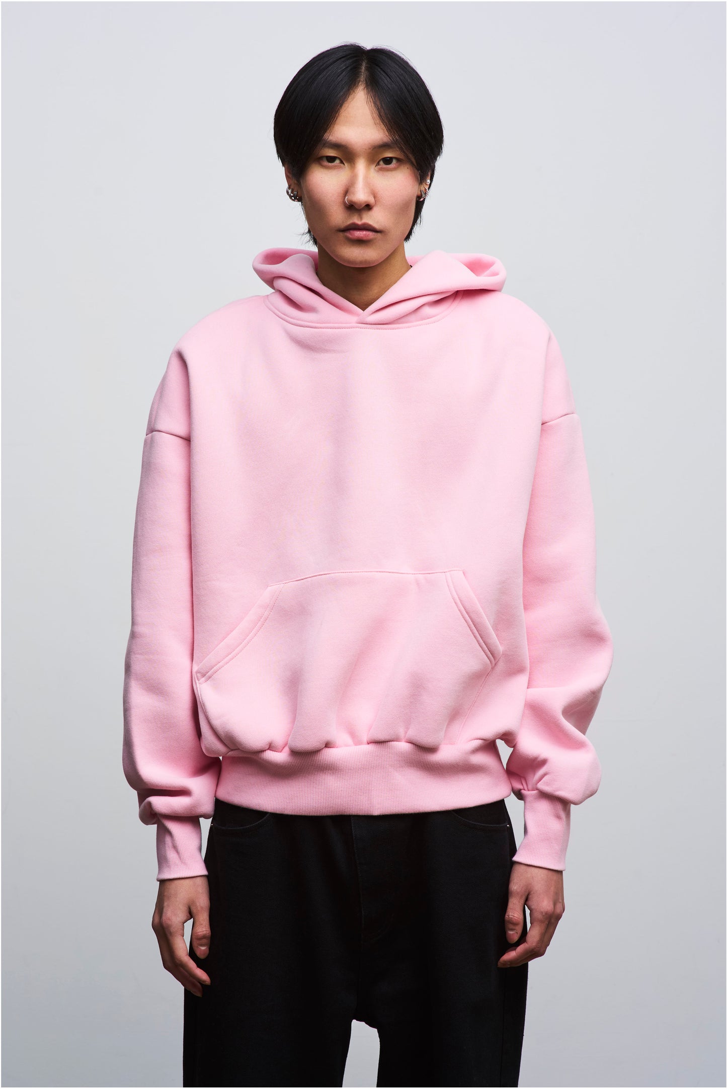 Pink Cropped Hoodie