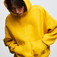 Yellow Cropped Hoodie