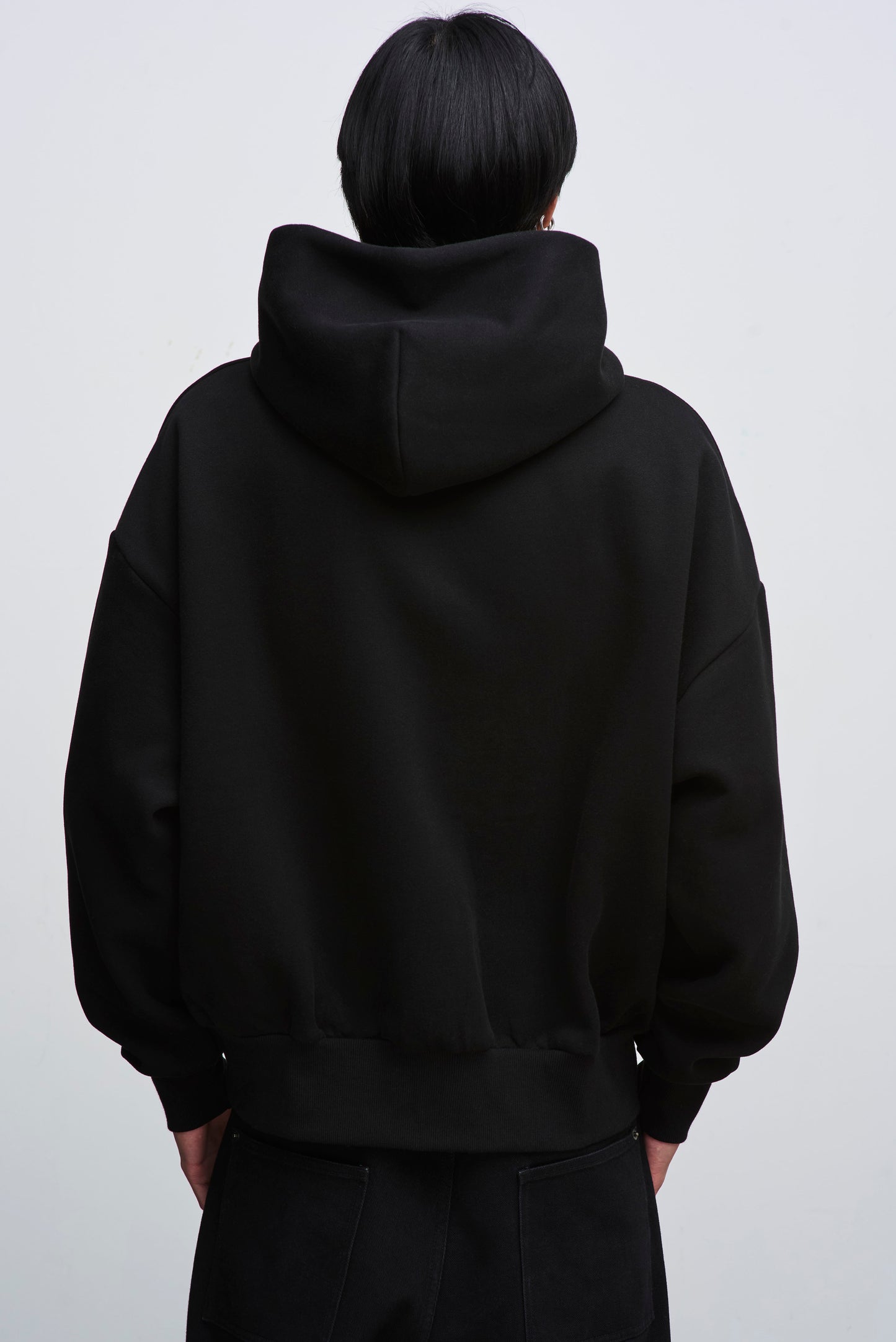 Black Cropped Hoodie