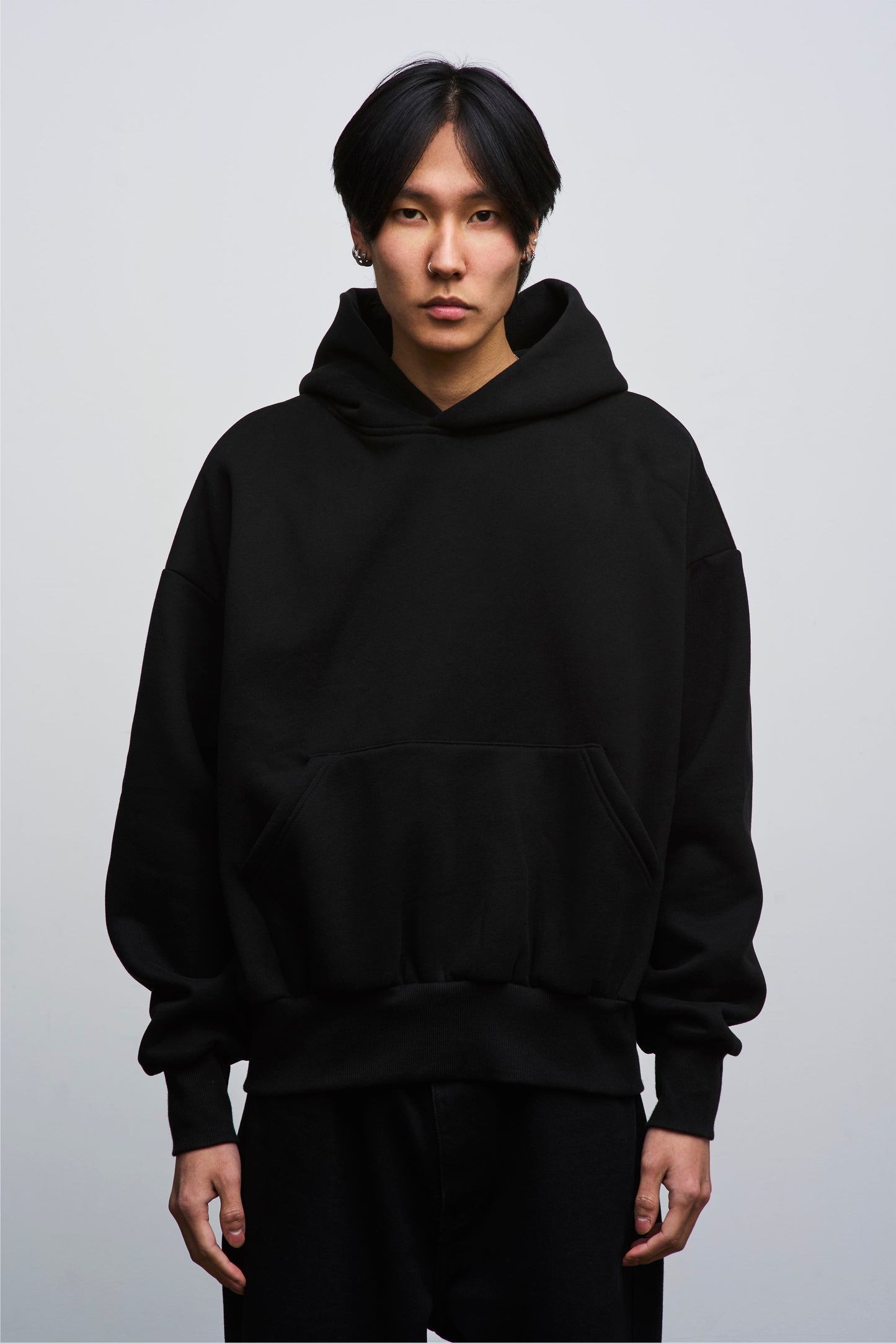 Black Cropped Hoodie