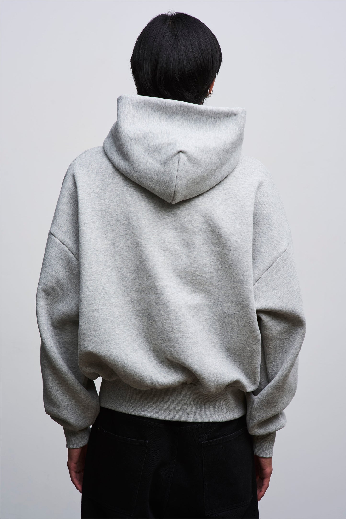 Heather Grey Cropped Hoodie