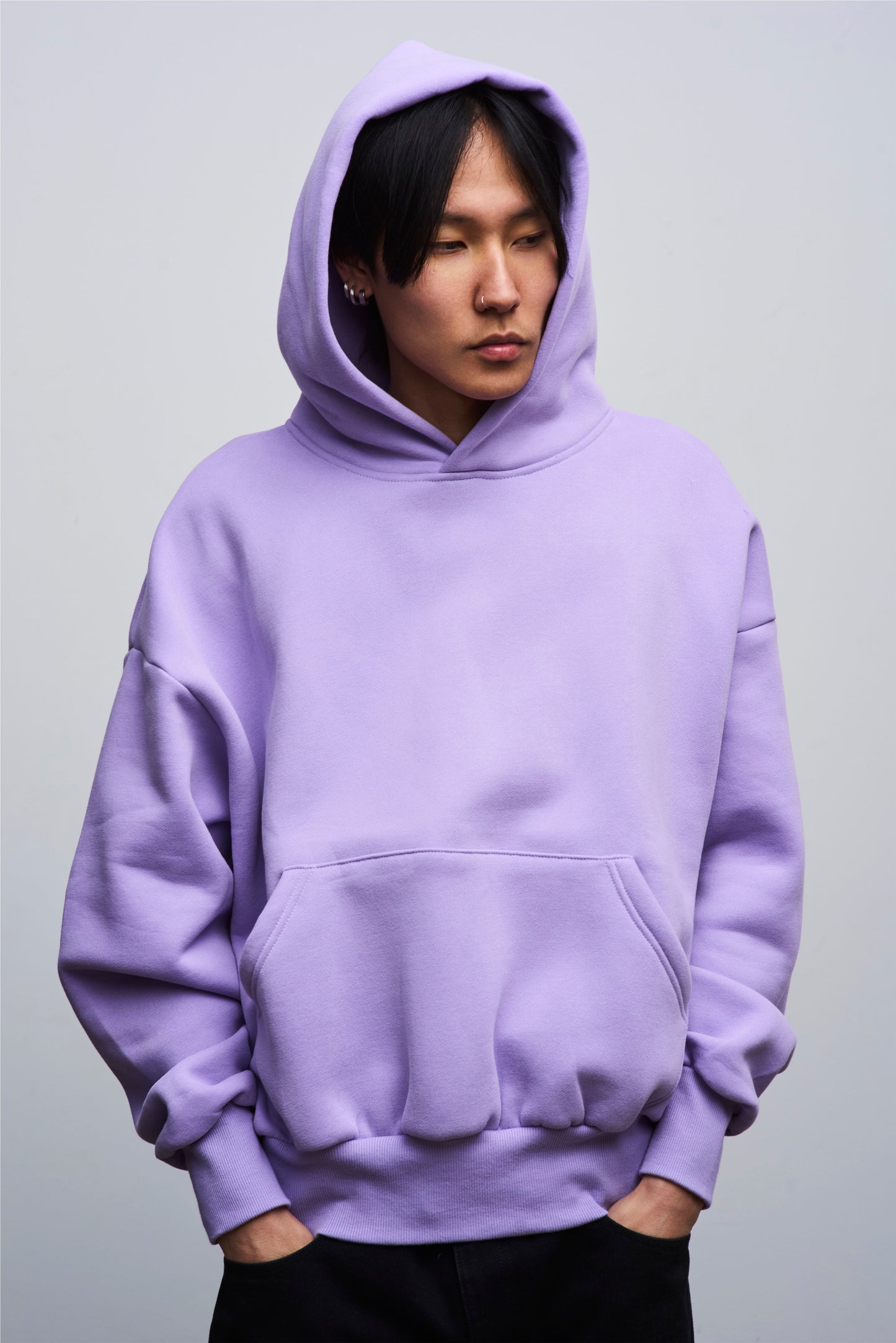 Light Purple Cropped Hoodie