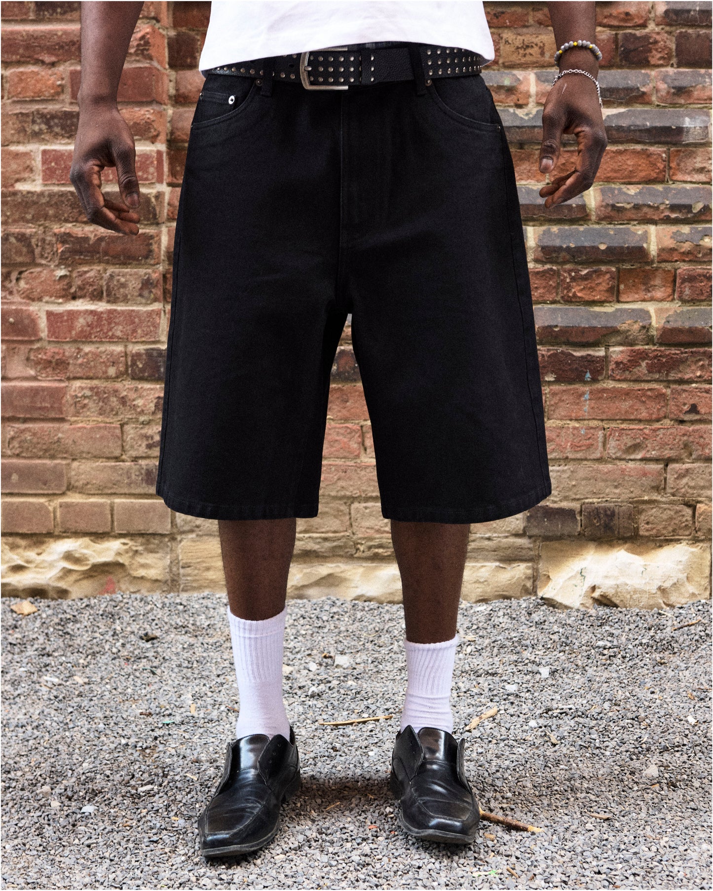Black Denim Shorts