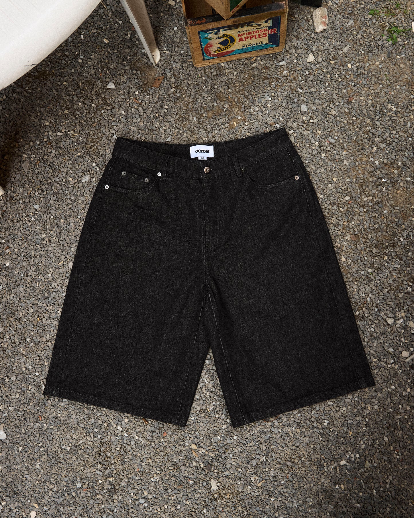 Vintage Black Denim Shorts