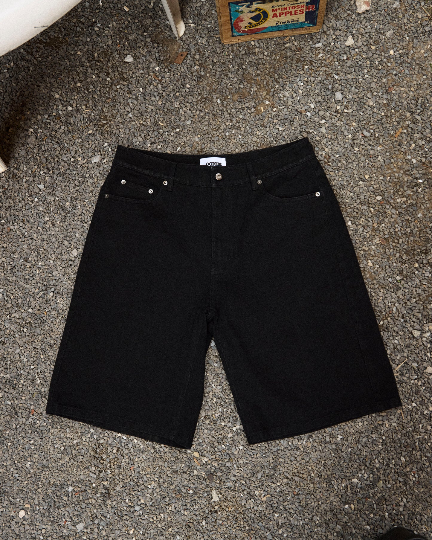 Black Denim Shorts