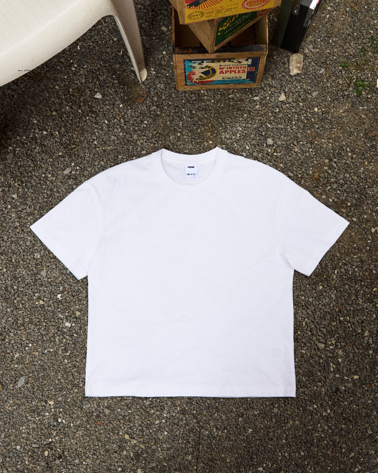 White Cropped Tee