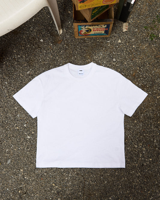 White Cropped Tee
