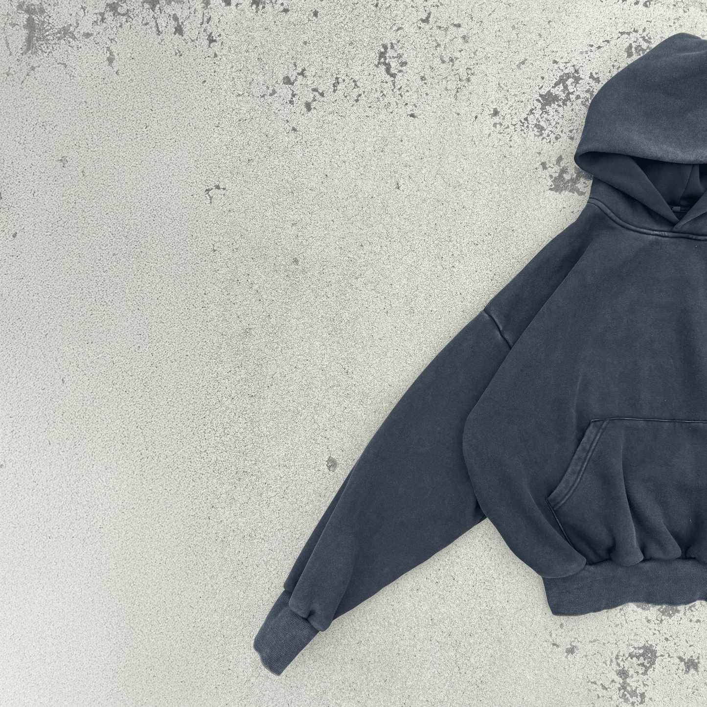 Washed Black Cropped Hoodie