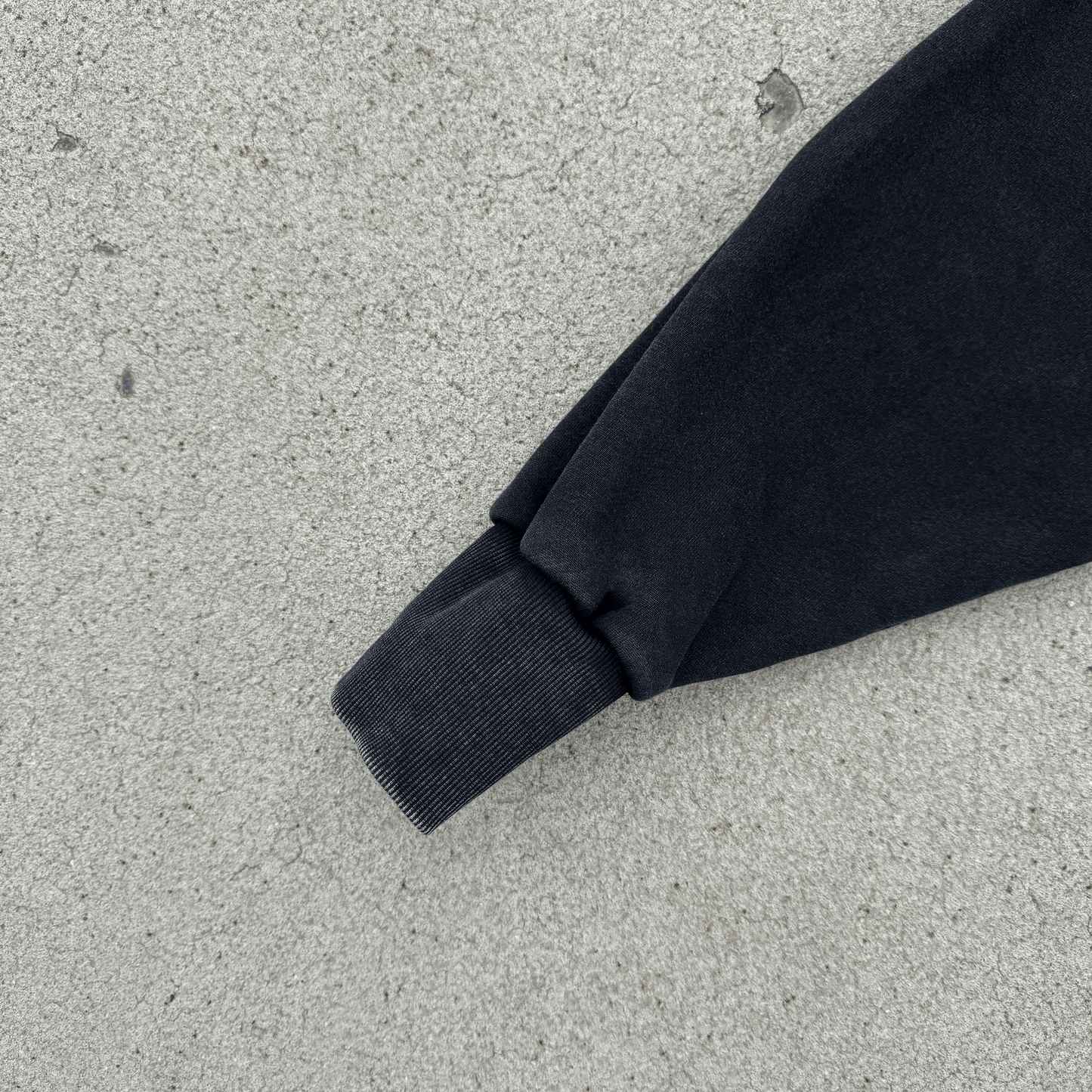 Washed Black Cropped Hoodie