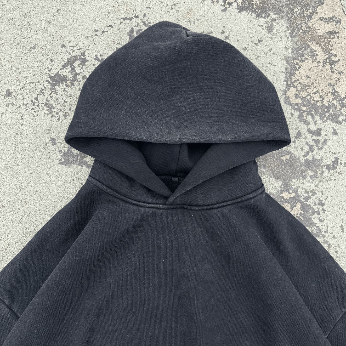 Washed Black Cropped Hoodie