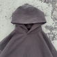 Washed Brown Cropped Hoodie