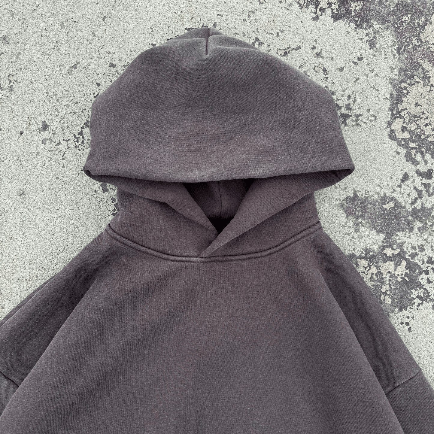 Washed Brown Cropped Hoodie