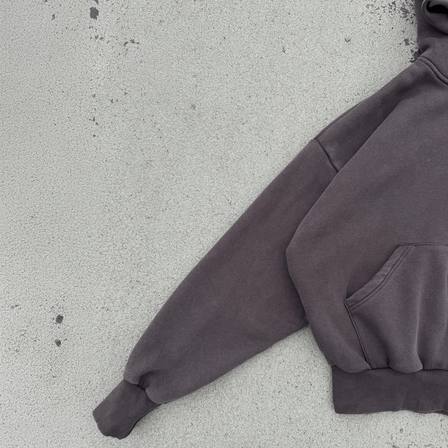 Washed Brown Cropped Hoodie