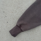 Washed Brown Cropped Hoodie