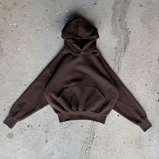 Chocolate Brown Cropped Hoodie