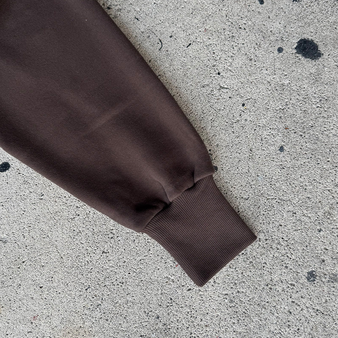 Chocolate Brown Cropped Hoodie