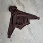 Chocolate Brown Cropped Hoodie