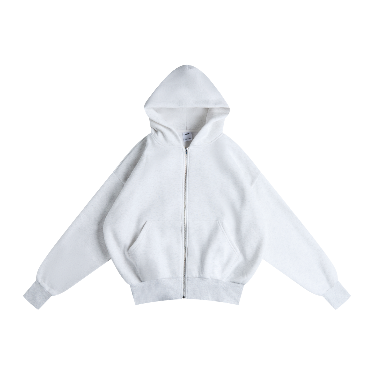 Light Grey Cropped Zip Up