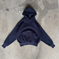 Navy Blue Cropped Hoodie
