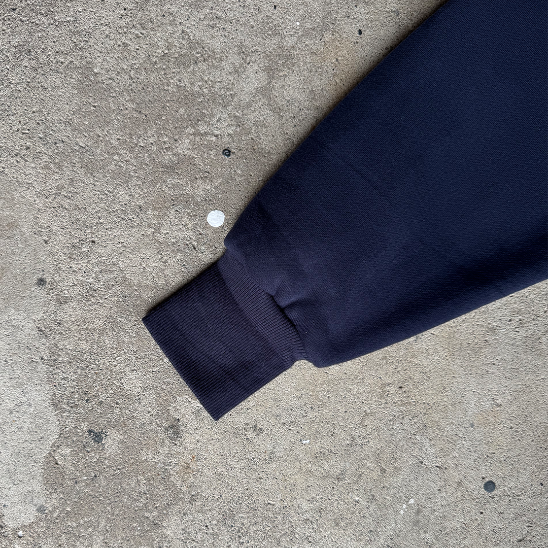 Navy Blue Cropped Hoodie