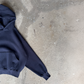 Navy Blue Cropped Hoodie