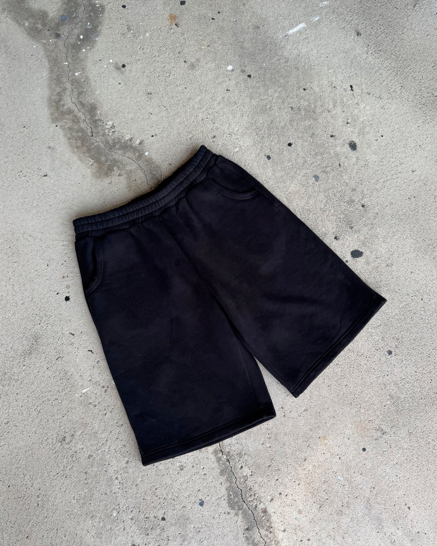Black Baggy Sweatshorts