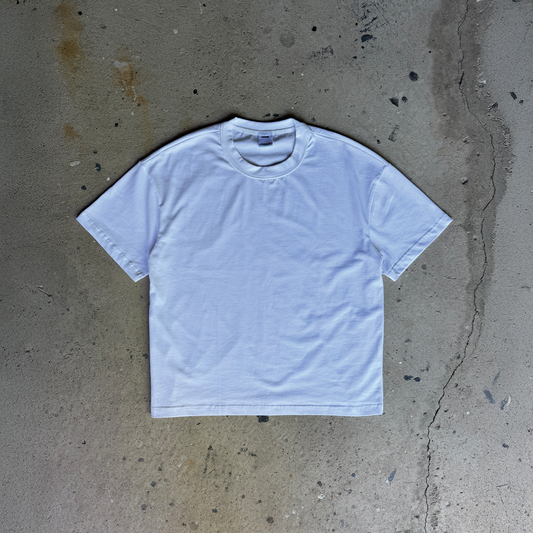 White Cropped Tee