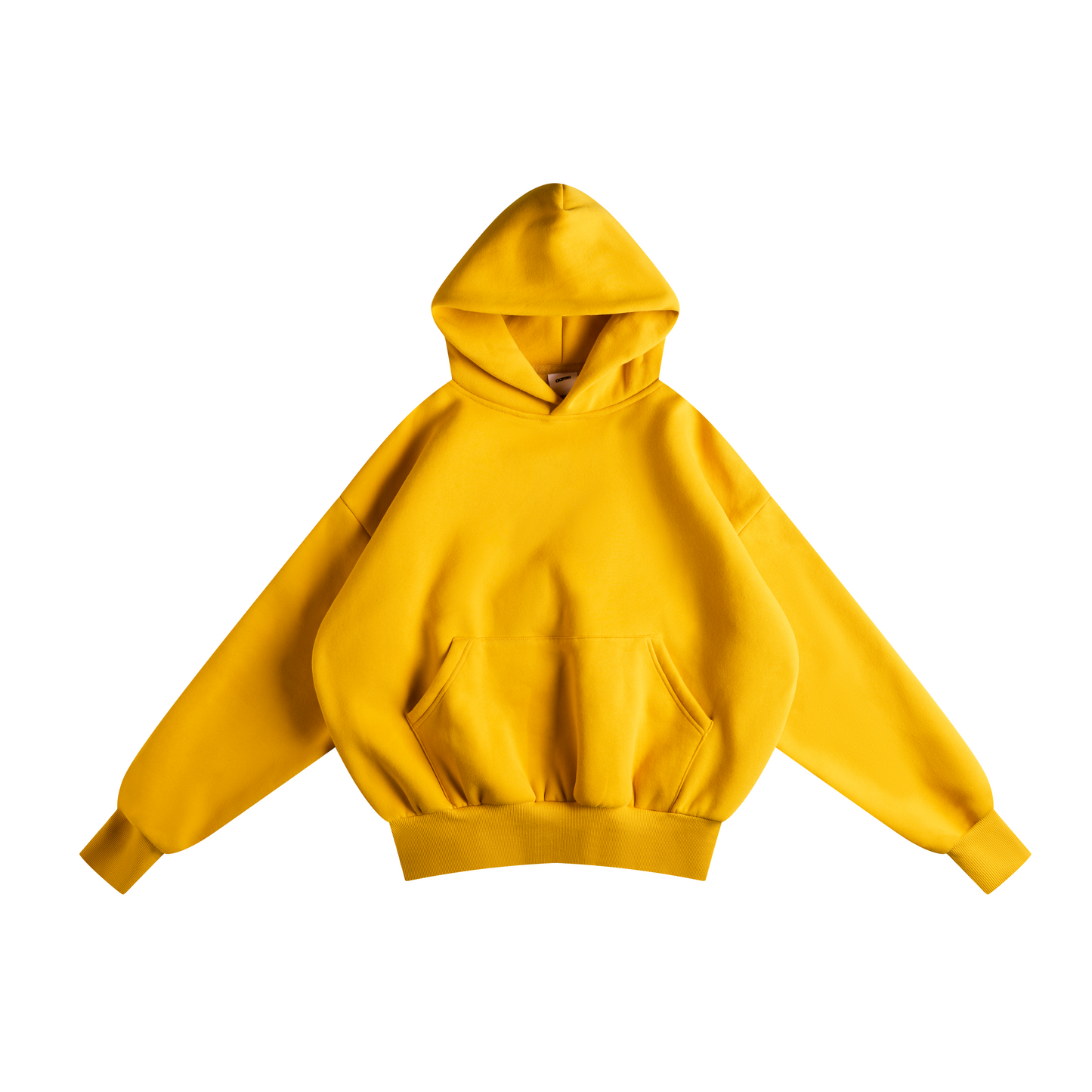 Yellow Cropped Hoodie